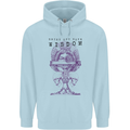 Wisdom Goblet Obscure Makabra Mens 80% Cotton Hoodie Light Blue