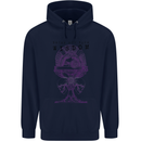 Wisdom Goblet Obscure Makabra Mens 80% Cotton Hoodie Navy Blue