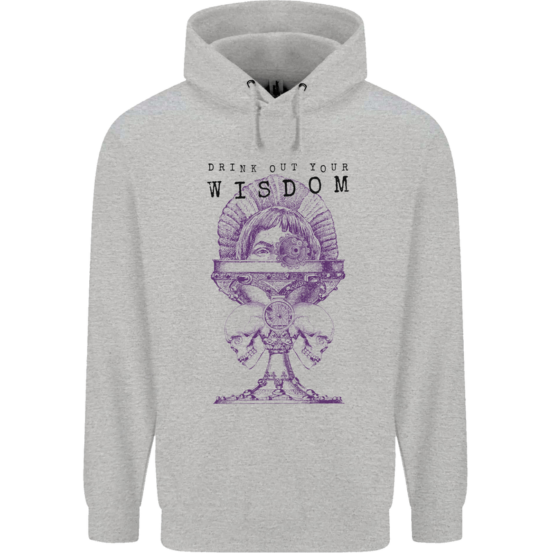 Wisdom Goblet Obscure Makabra Mens 80% Cotton Hoodie Sports Grey