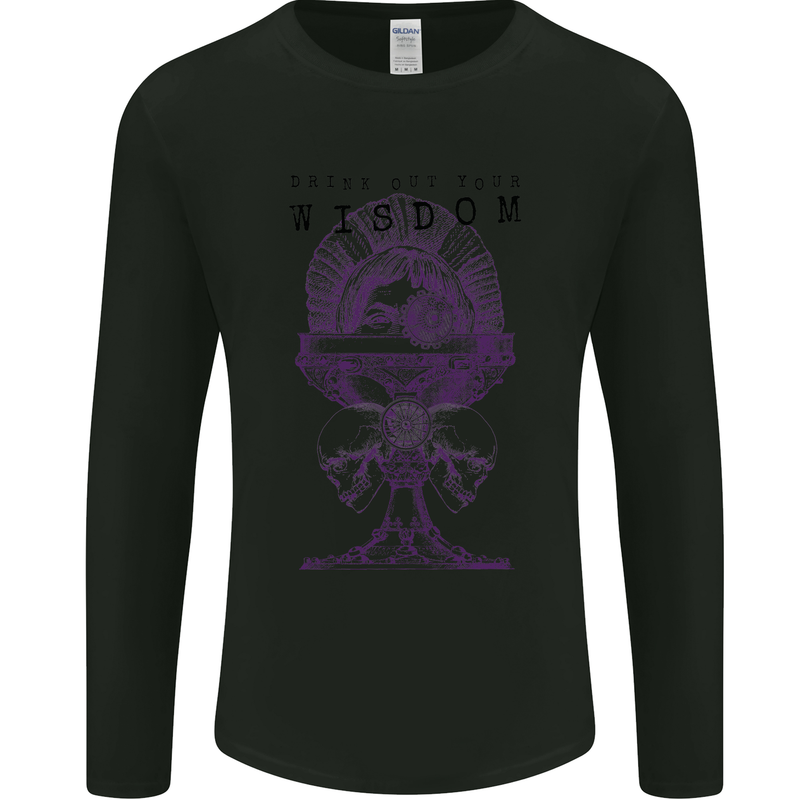 Wisdom Goblet Obscure Makabra Mens Long Sleeve T-Shirt Black