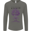 Wisdom Goblet Obscure Makabra Mens Long Sleeve T-Shirt Charcoal