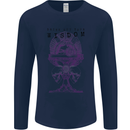 Wisdom Goblet Obscure Makabra Mens Long Sleeve T-Shirt Navy Blue