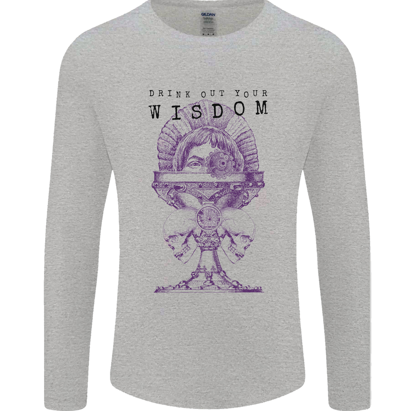 Wisdom Goblet Obscure Makabra Mens Long Sleeve T-Shirt Sports Grey