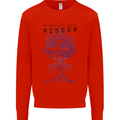 Wisdom Goblet Obscure Makabra Mens Sweatshirt Jumper Bright Red