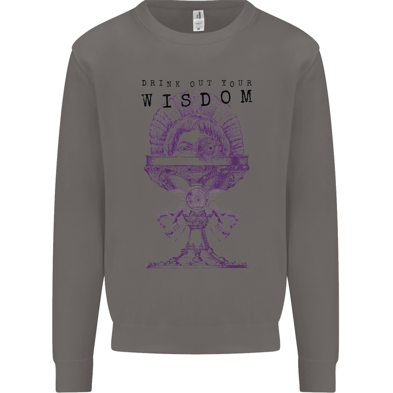 Wisdom Goblet Obscure Makabra Mens Sweatshirt Jumper Charcoal
