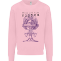 Wisdom Goblet Obscure Makabra Mens Sweatshirt Jumper Light Pink