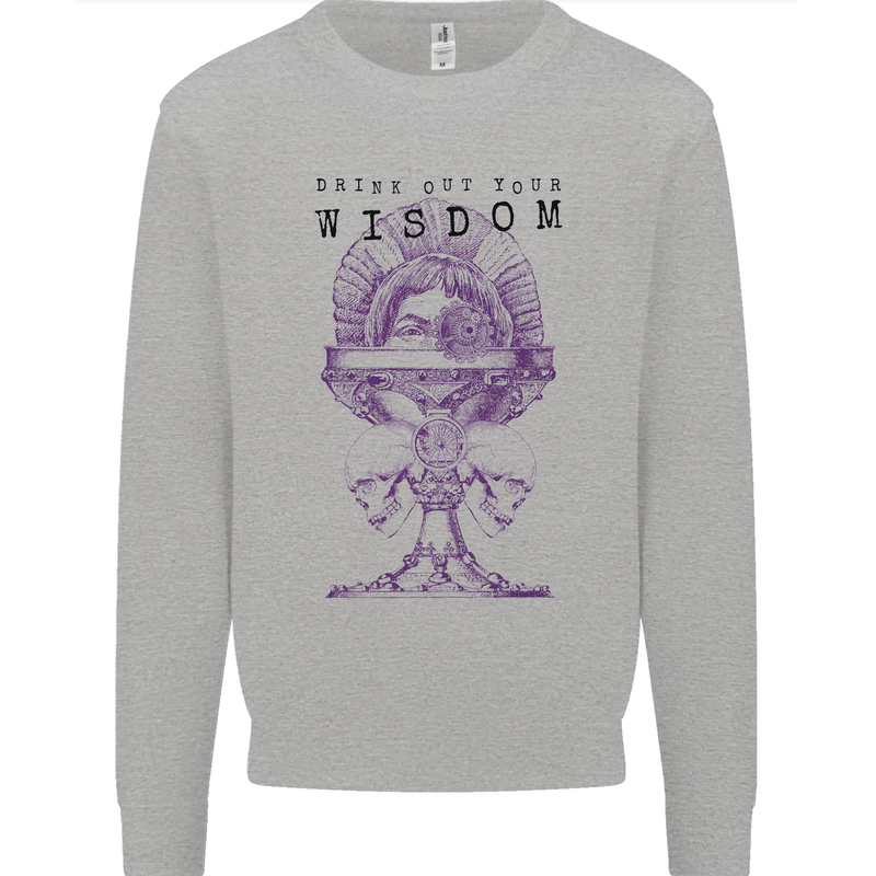Wisdom Goblet Obscure Makabra Mens Sweatshirt Jumper Sports Grey