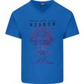 Wisdom Goblet Obscure Makabra Mens V-Neck Cotton T-Shirt Royal Blue