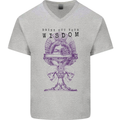 Wisdom Goblet Obscure Makabra Mens V-Neck Cotton T-Shirt Sports Grey
