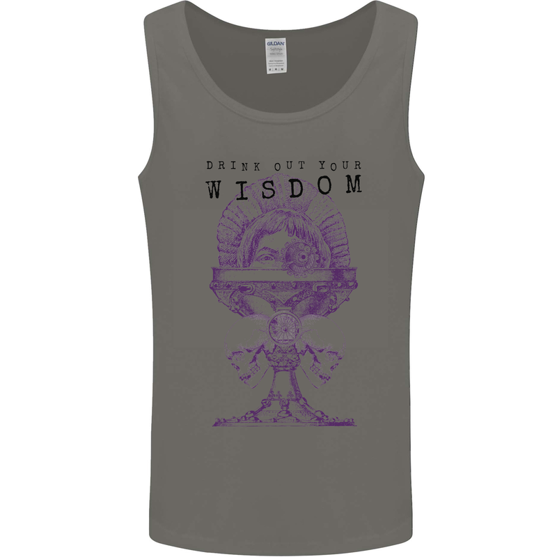 Wisdom Goblet Obscure Makabra Mens Vest Tank Top Charcoal