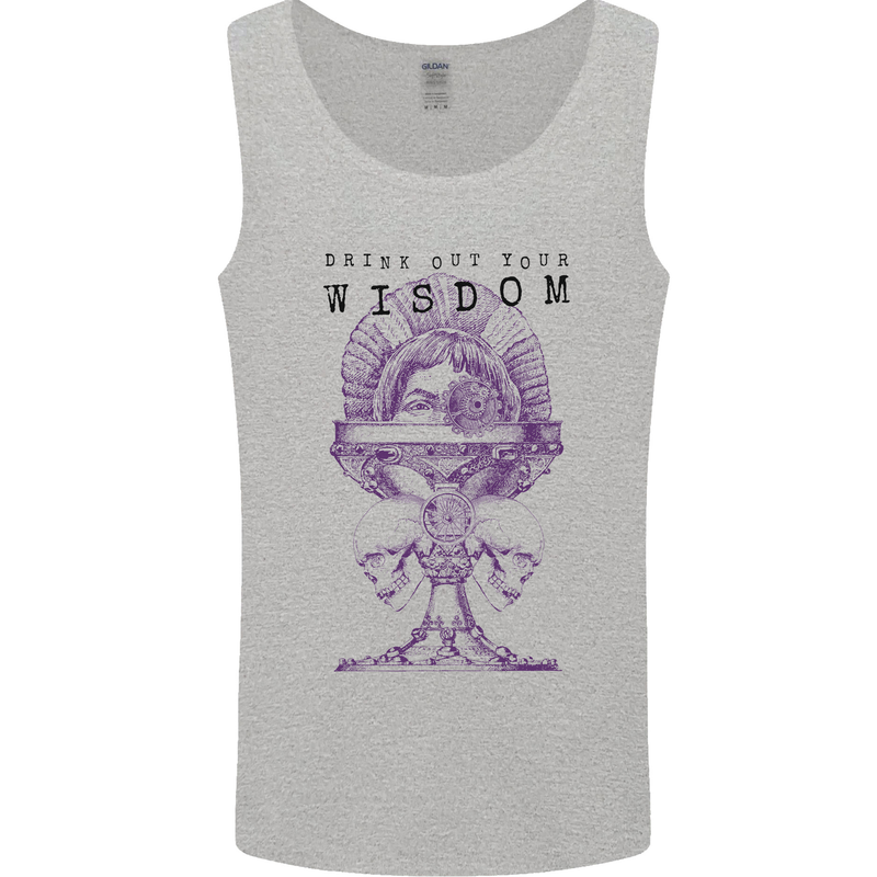 Wisdom Goblet Obscure Makabra Mens Vest Tank Top Sports Grey