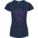 Wisdom Goblet Obscure Makabra Womens Petite Cut T-Shirt Navy Blue