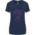Wisdom Goblet Obscure Makabra Womens Wider Cut T-Shirt Navy Blue