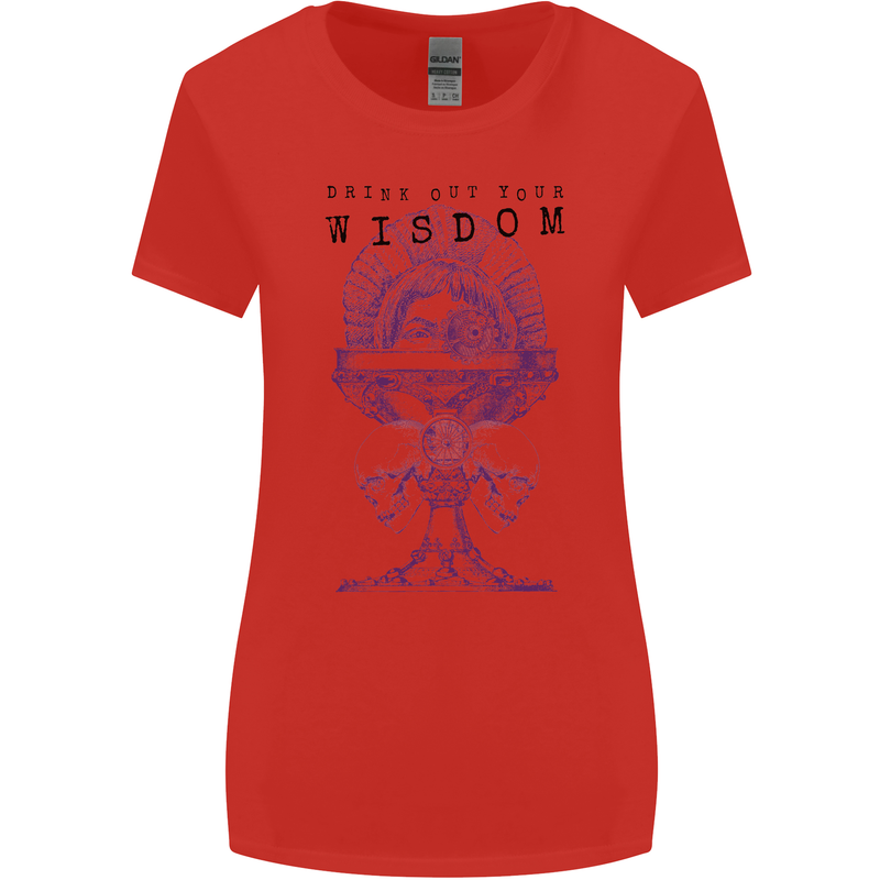Wisdom Goblet Obscure Makabra Womens Wider Cut T-Shirt Red