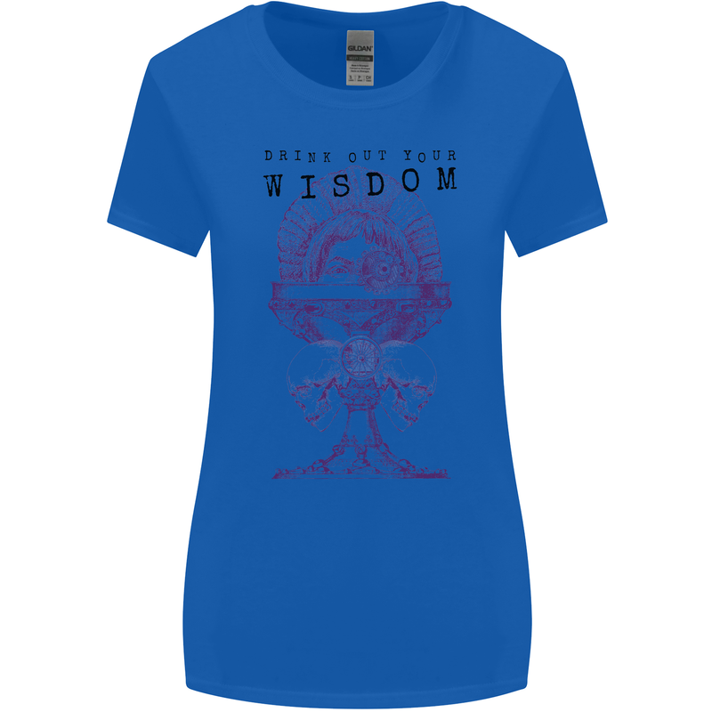 Wisdom Goblet Obscure Makabra Womens Wider Cut T-Shirt Royal Blue