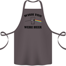 Wish You Were Beer St Patricks Day Alcohol Cotton Apron 100% Organic Dark Grey