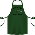 Wish You Were Beer St Patricks Day Alcohol Cotton Apron 100% Organic Forest Green