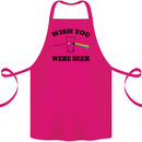 Wish You Were Beer St Patricks Day Alcohol Cotton Apron 100% Organic Pink