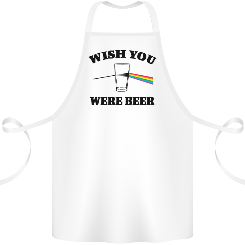 Wish You Were Beer St Patricks Day Alcohol Cotton Apron 100% Organic White