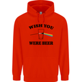 Wish You Were Beer St Patricks Day Alcohol Mens 80% Cotton Hoodie Bright Red