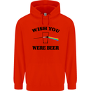 Wish You Were Beer St Patricks Day Alcohol Mens 80% Cotton Hoodie Bright Red