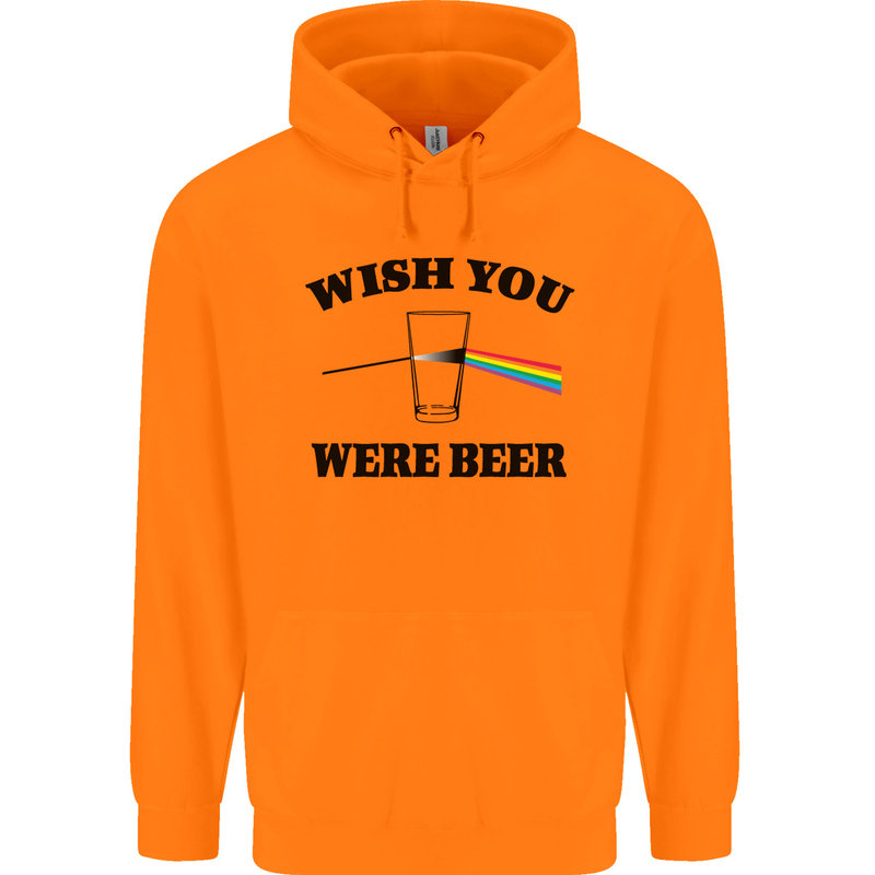 Wish You Were Beer St Patricks Day Alcohol Mens 80% Cotton Hoodie Orange