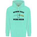 Wish You Were Beer St Patricks Day Alcohol Mens 80% Cotton Hoodie Peppermint