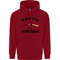 Wish You Were Beer St Patricks Day Alcohol Mens 80% Cotton Hoodie Red
