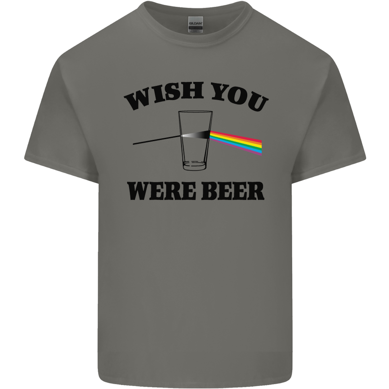 Wish You Were Beer St Patricks Day Alcohol Mens Cotton T-Shirt Tee Top Charcoal