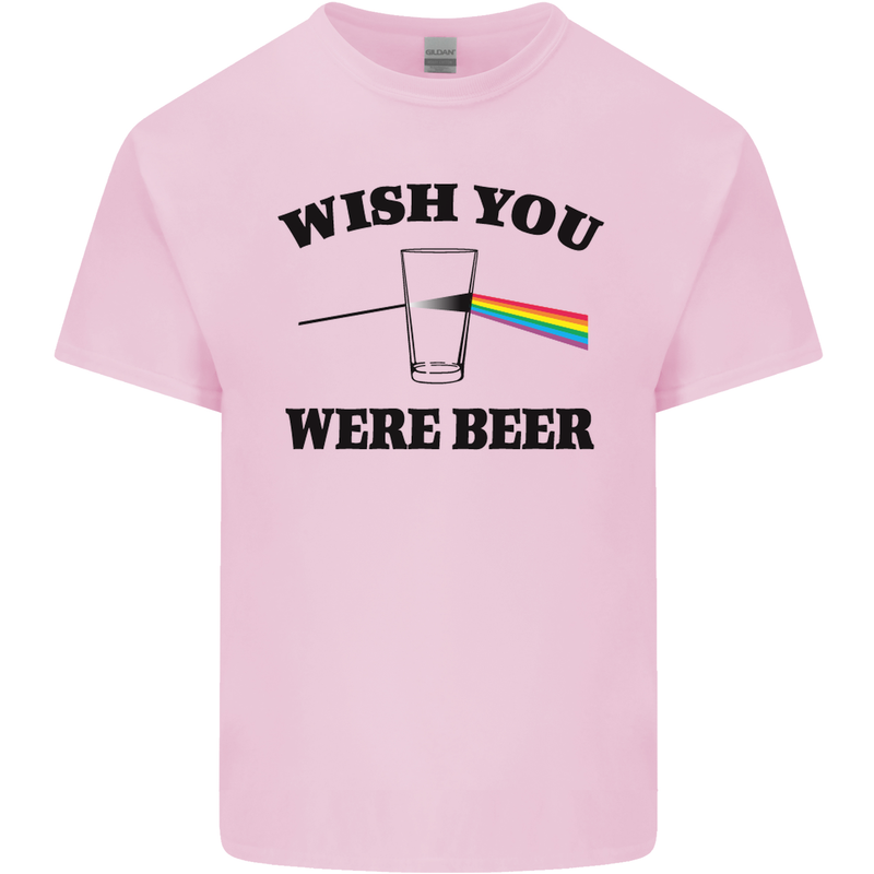 Wish You Were Beer St Patricks Day Alcohol Mens Cotton T-Shirt Tee Top Light Pink