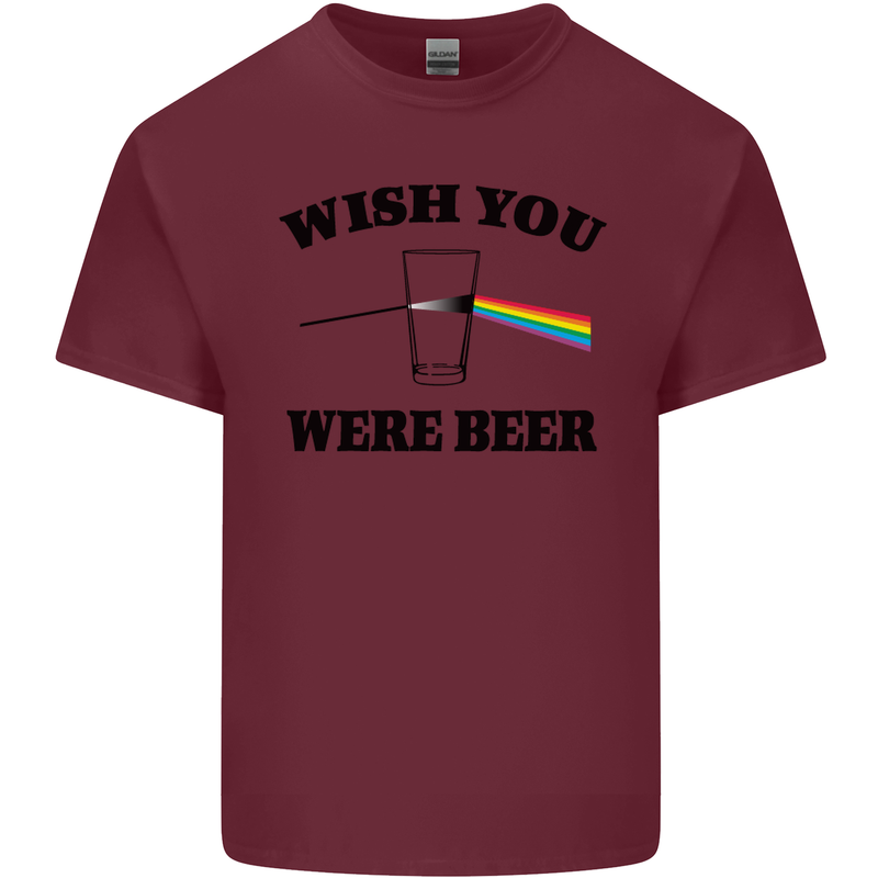 Wish You Were Beer St Patricks Day Alcohol Mens Cotton T-Shirt Tee Top Maroon