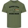 Wish You Were Beer St Patricks Day Alcohol Mens Cotton T-Shirt Tee Top Military Green