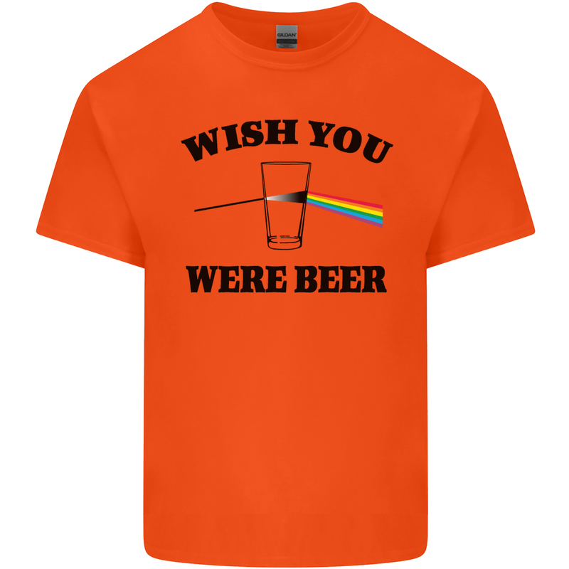 Wish You Were Beer St Patricks Day Alcohol Mens Cotton T-Shirt Tee Top Orange