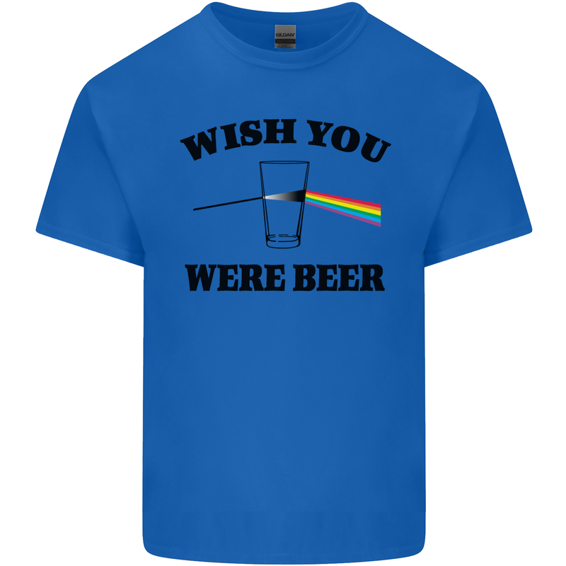 Wish You Were Beer St Patricks Day Alcohol Mens Cotton T-Shirt Tee Top Royal Blue