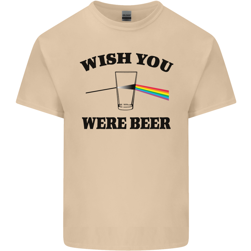 Wish You Were Beer St Patricks Day Alcohol Mens Cotton T-Shirt Tee Top Sand