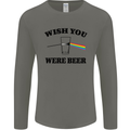 Wish You Were Beer St Patricks Day Alcohol Mens Long Sleeve T-Shirt Charcoal