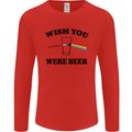 Wish You Were Beer St Patricks Day Alcohol Mens Long Sleeve T-Shirt Red