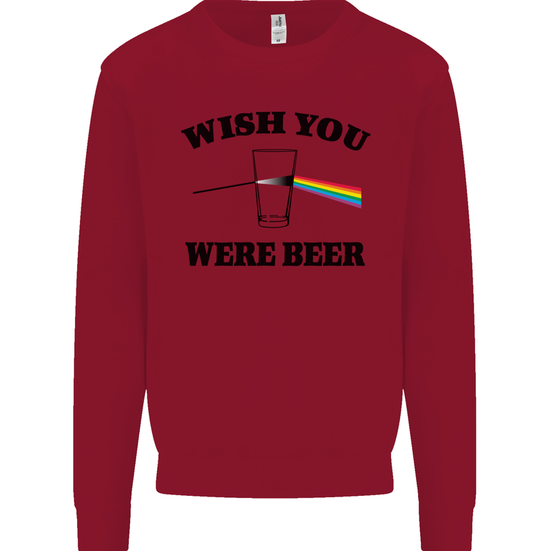 Wish You Were Beer St Patricks Day Alcohol Mens Sweatshirt Jumper Red
