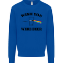 Wish You Were Beer St Patricks Day Alcohol Mens Sweatshirt Jumper Royal Blue