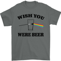 Wish You Were Beer St Patricks Day Alcohol Mens T-Shirt Cotton Gildan Charcoal