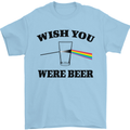 Wish You Were Beer St Patricks Day Alcohol Mens T-Shirt Cotton Gildan Light Blue