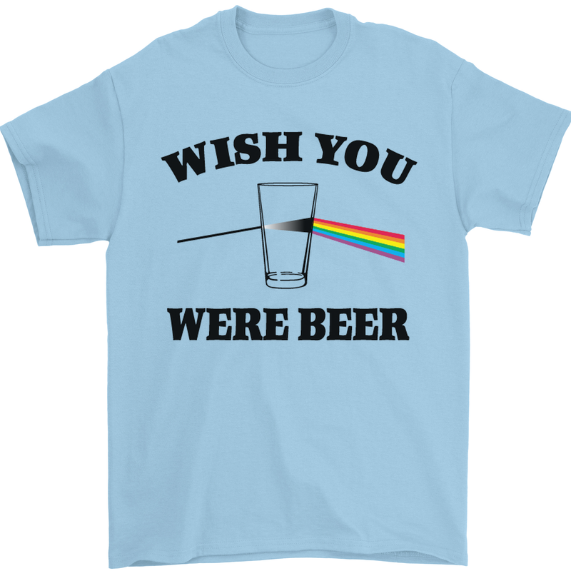 Wish You Were Beer St Patricks Day Alcohol Mens T-Shirt Cotton Gildan Light Blue