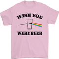 Wish You Were Beer St Patricks Day Alcohol Mens T-Shirt Cotton Gildan Light Pink