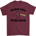 Wish You Were Beer St Patricks Day Alcohol Mens T-Shirt Cotton Gildan Maroon