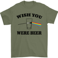 Wish You Were Beer St Patricks Day Alcohol Mens T-Shirt Cotton Gildan Military Green