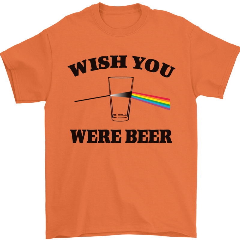 Wish You Were Beer St Patricks Day Alcohol Mens T-Shirt Cotton Gildan Orange