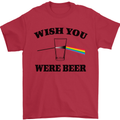 Wish You Were Beer St Patricks Day Alcohol Mens T-Shirt Cotton Gildan Red