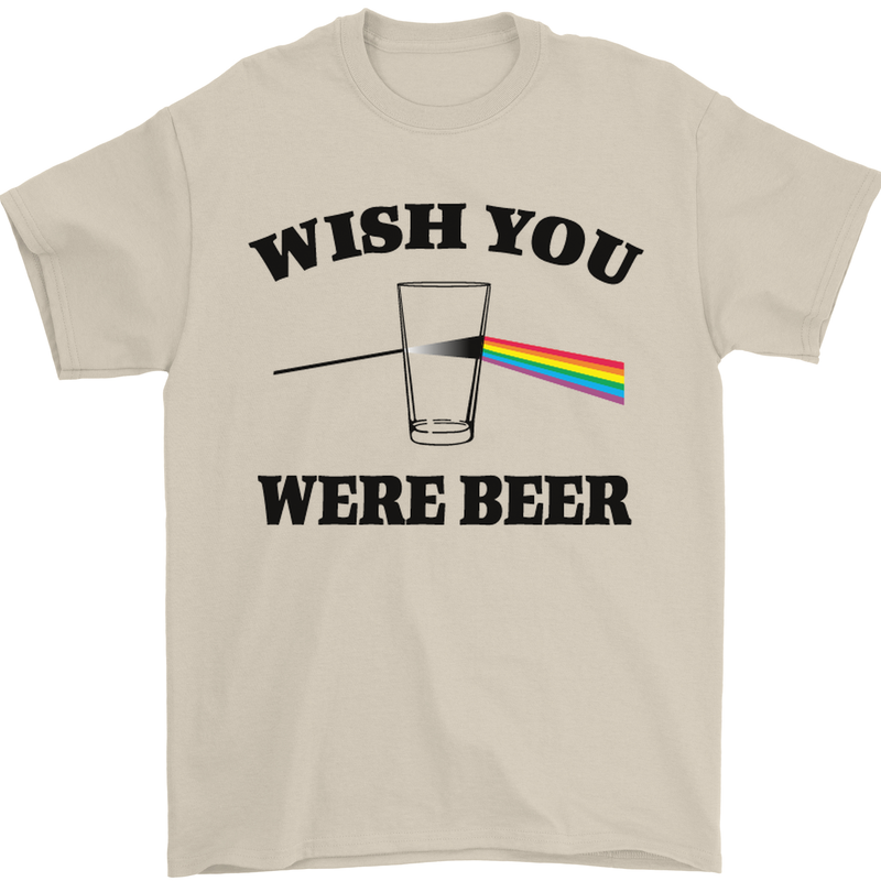 Wish You Were Beer St Patricks Day Alcohol Mens T-Shirt Cotton Gildan Sand