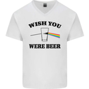 Wish You Were Beer St Patricks Day Alcohol Mens V-Neck Cotton T-Shirt White