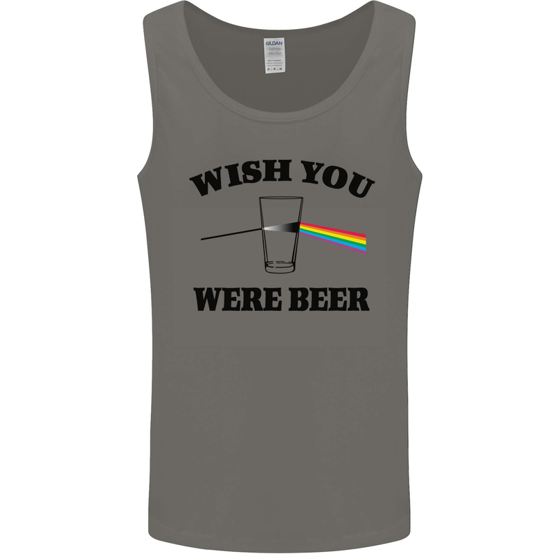 Wish You Were Beer St Patricks Day Alcohol Mens Vest Tank Top Charcoal